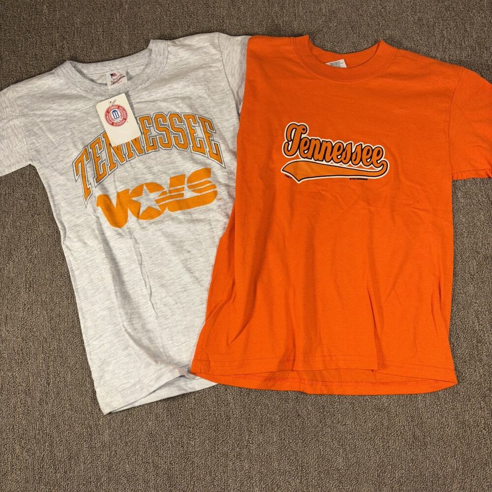 University If Tennessee Youth T-shirt Bundle 10-12 Medium Orange NWT Vintage